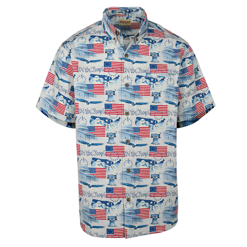 RedHead Americana Woven Short-Sleeve Button-Down Shirt
