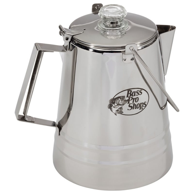 Bass Pro Shops 14-Cup Stainless Steel Campfire Percolator