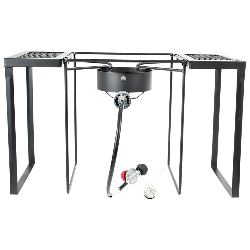 Bass Pro Shops Welded Outdoor Cooker with Side Shelves