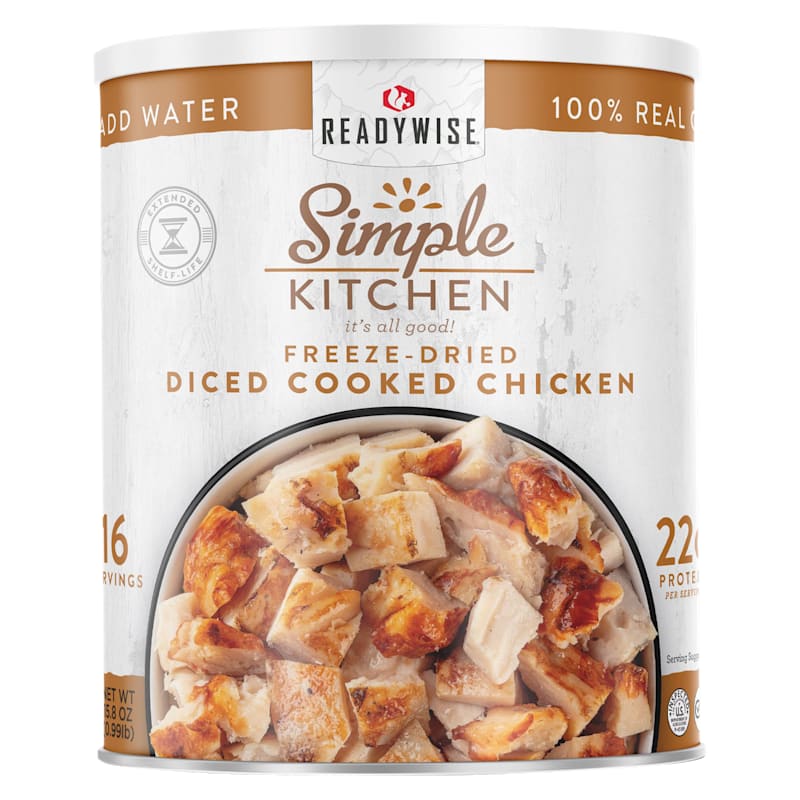 ReadyWise Simple Kitchen #10-Can Freeze-Dried Diced Chicken 3-Pack