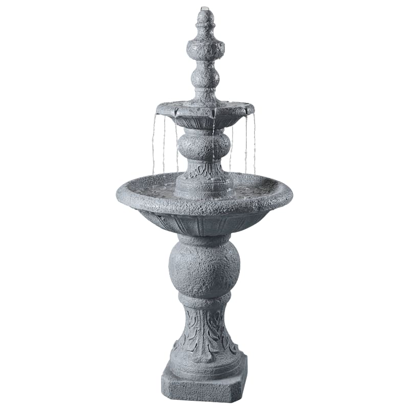 Teamson Home Icy Stone 2-Tier Outdoor Water Fountain