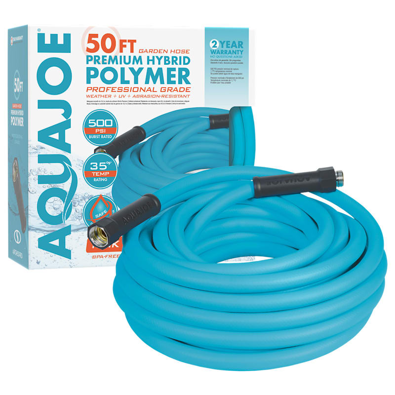 Aqua Joe Hybrid FLEX Professional-Grade 50' x 5/8" Hose