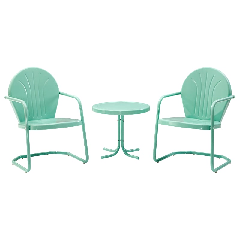 Crosley Griffith Outdoor Metal Armchair and Table 3-Piece Set