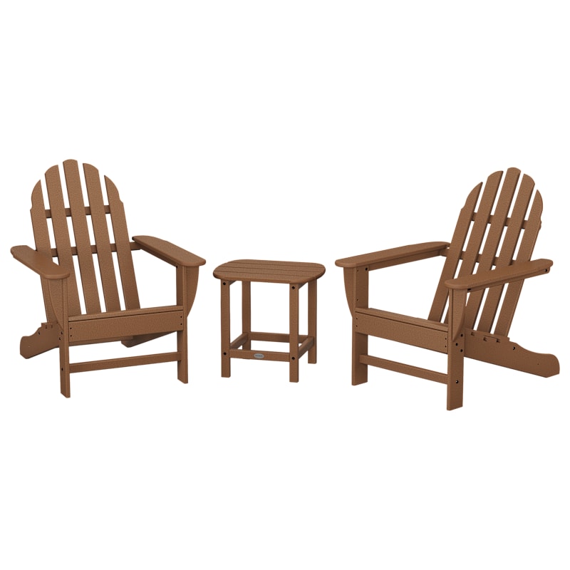POLYWOOD Classic Adirondack 3-Piece Set with South Beach Side Table