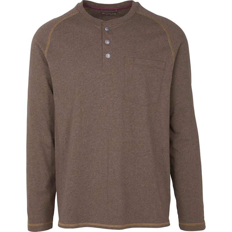 RedHead Pro Series Pocket Long-Sleeve Work Henley for Men