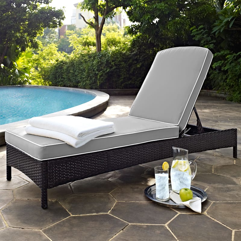 Crosley Palm Harbor Outdoor Wicker Chaise Lounge