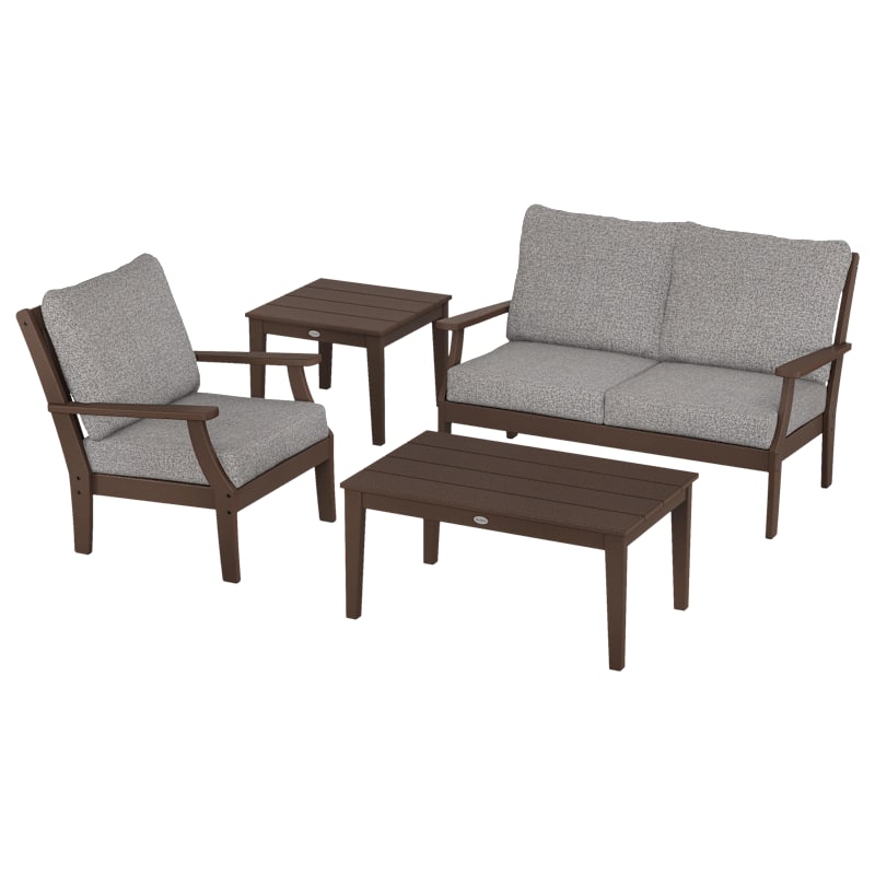 POLYWOOD Braxton 4-Piece Deep-Seating Patio Set