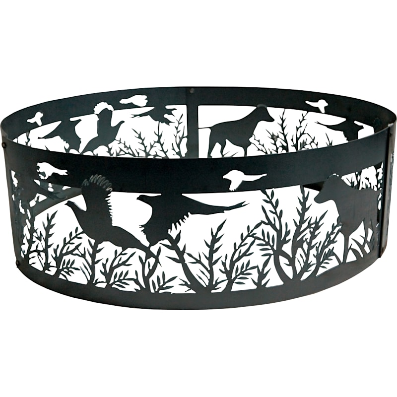 P&D Metal Works Dog & Pheasant Campfire Ring