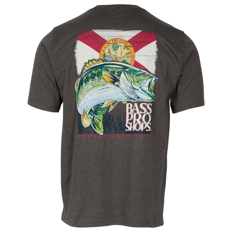 Bass Pro Shops Florida Flag Jumping Bass Graphic Short-Sleeve T-Shirt for Men