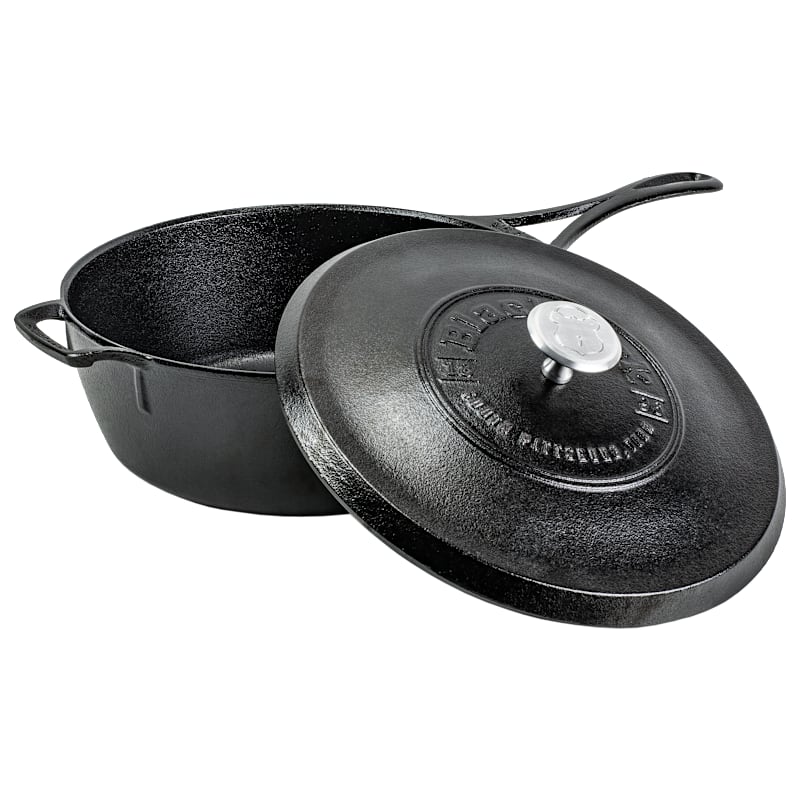 Lodge Blacklock '49 Triple-Seasoned 4-Qt. Cast-Iron Deep Skillet with Lid