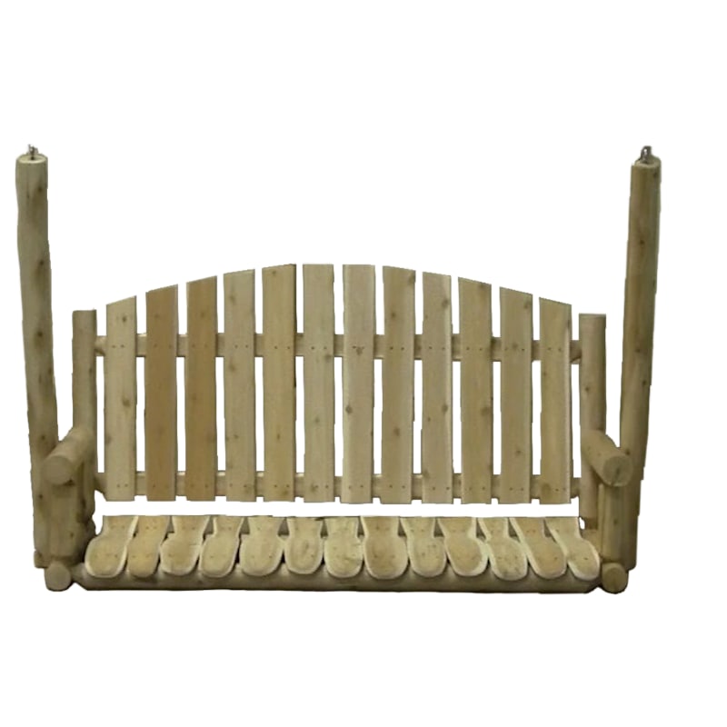 Lakeland Mills Cedar Log Garden Porch Swing