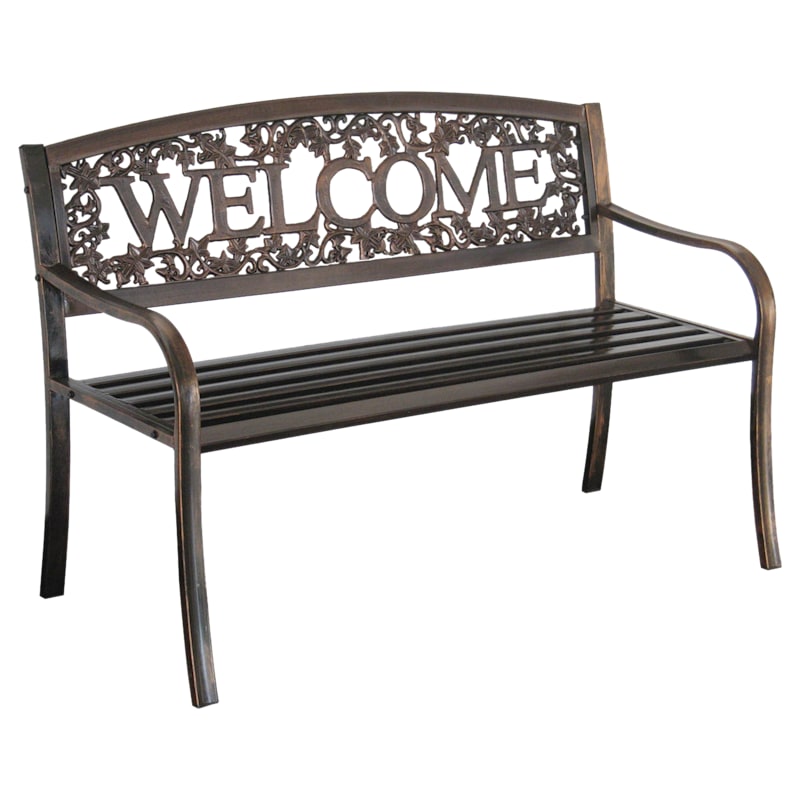 Leigh Country Welcome Metal Bench