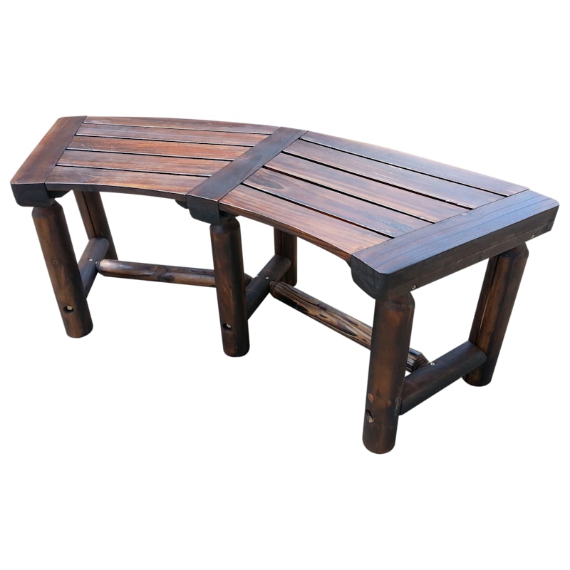 Leigh Country Char-Log Curved Bench