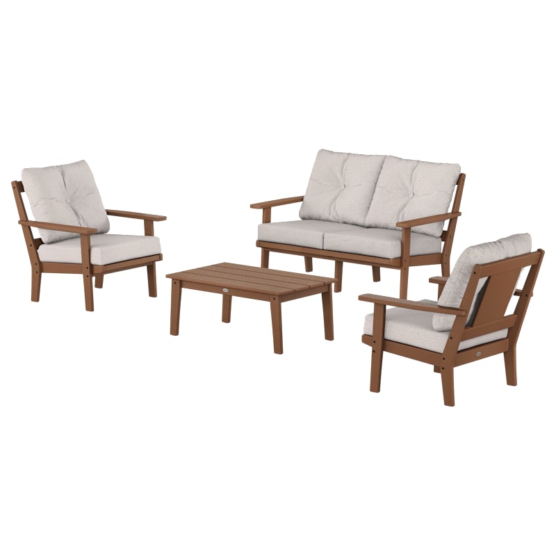 POLYWOOD Prairie 4-Piece Deep Seating Set with Loveseat