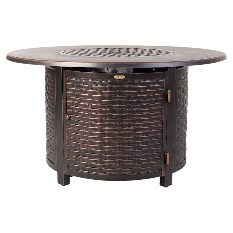 Fire Sense Florence Aluminum Round Liquid Propane Gas Fire Pit