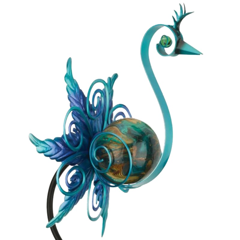 Regal Art and Gift Heron Swirl Solar Stake Yard Decor