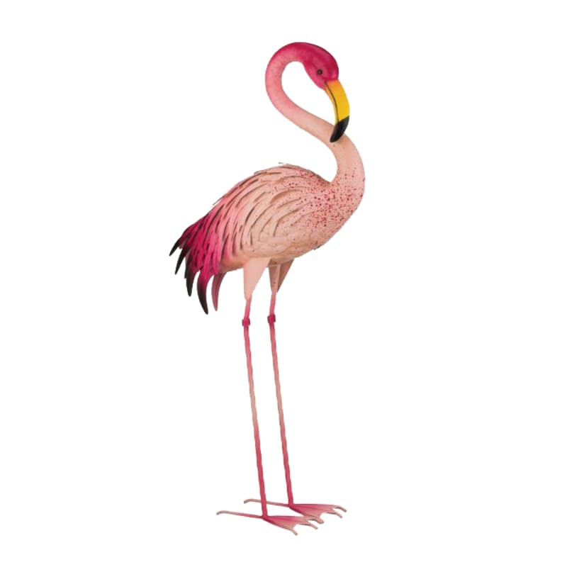 Regal Art and Gift Speckled Flamingo with Head Down Outdoor Decor