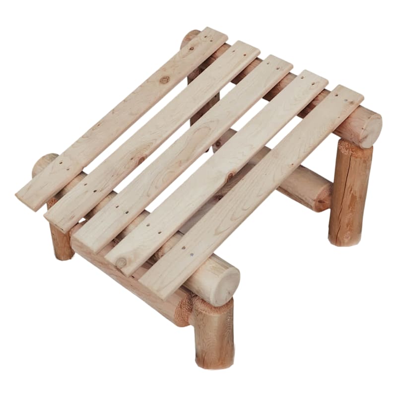Lakeland Mills Cedar Log Slanted Ottoman