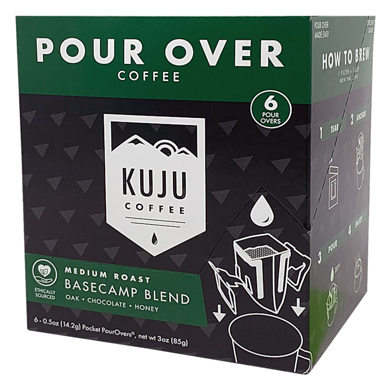 Kuju Coffee Basecamp Blend Medium Roast 6-Pack Pocket Pour-Over Coffee
