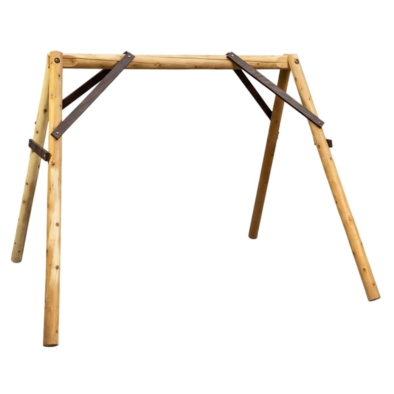 Lakeland Mills ThermaFusion Cedar Log 5' A-Frame Porch Swing Frame