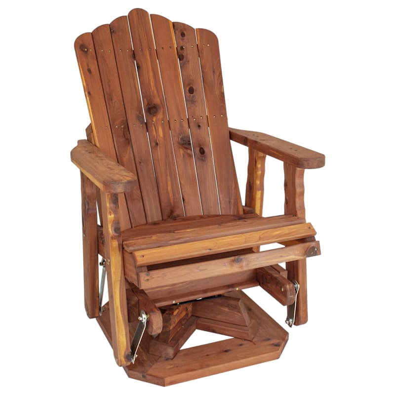 American Furniture Classics Cedar Adirondack Swivel Glider Chair