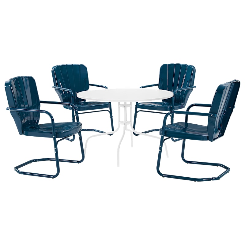 Crosley Ridgeland Chairs and Table Outdoor Metal 5-Piece Dining Set