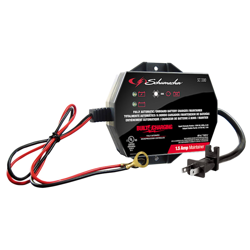Schumacher 1.5A 6V/12V Fully Automatic Battery Charger and Maintainer