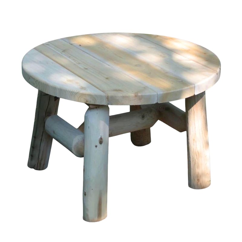 Lakeland Mills Cedar Log Round Coffee Table