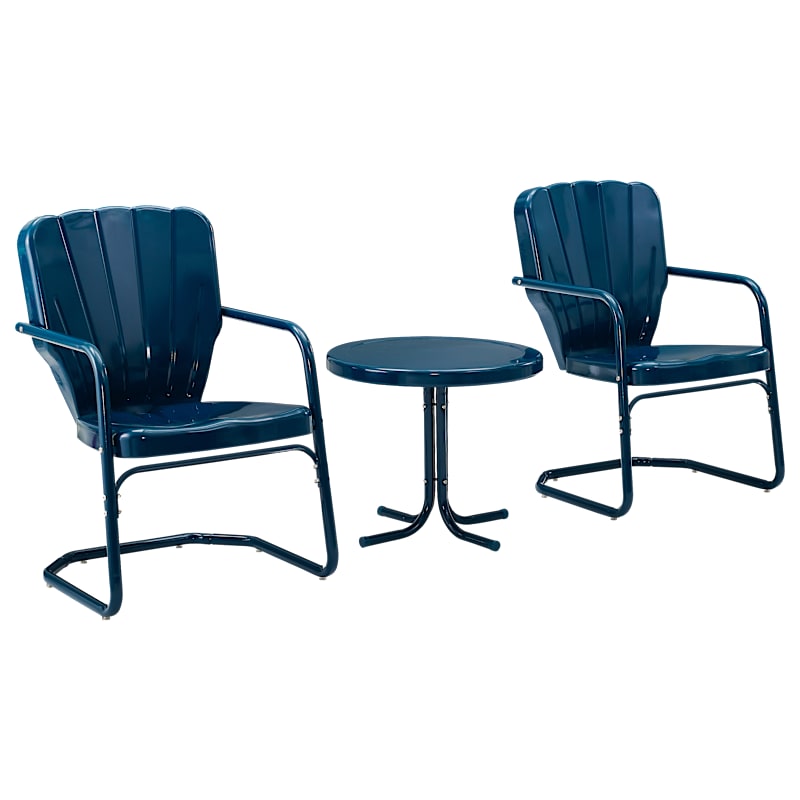 Crosley Ridgeland Chairs and Table Outdoor Metal 3-Piece Set