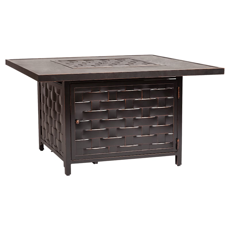 Fire Sense Armstrong Aluminum Square Liquid Propane Gas Fire Pit