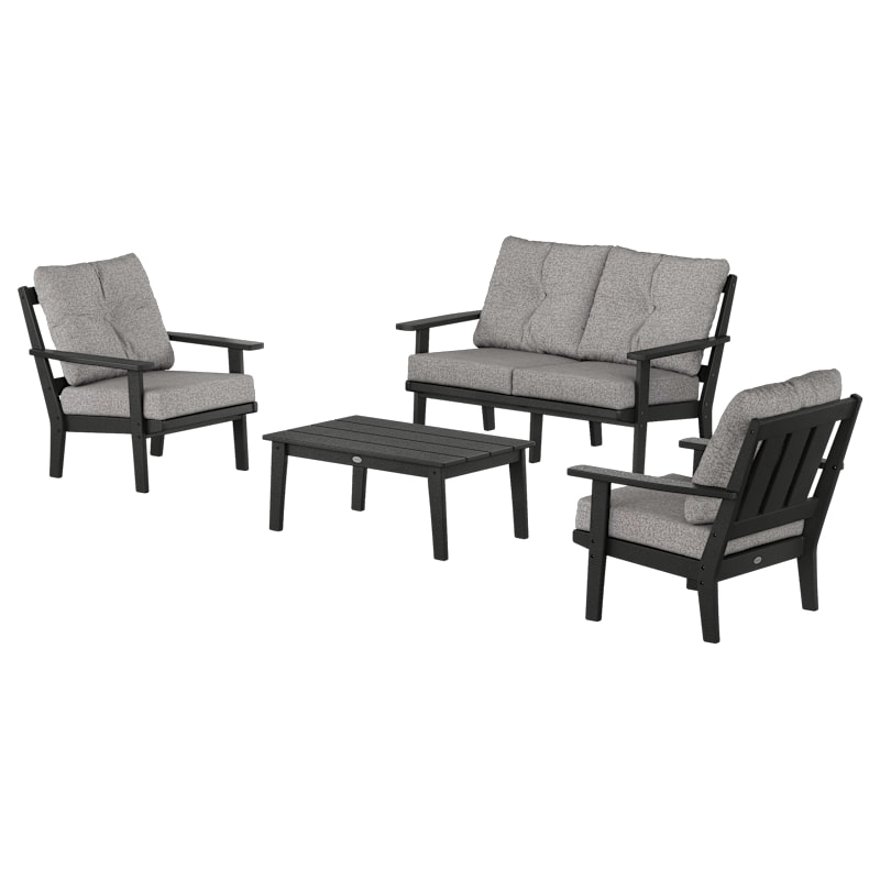 POLYWOOD Oxford 4-Piece Deep Seating Set with Loveseat