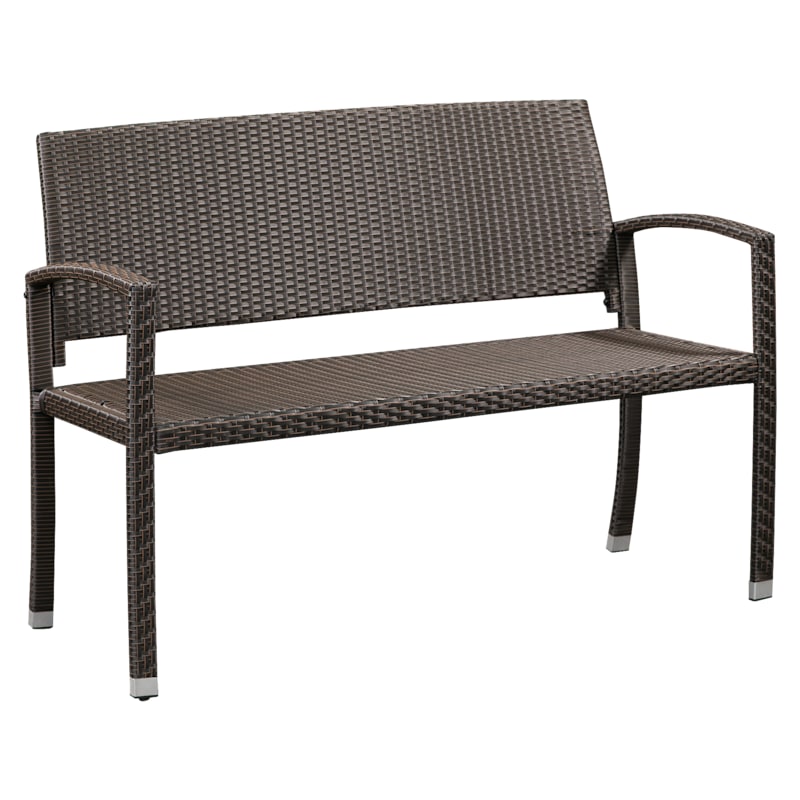 Balkene Home Miles Wicker Patio Bench