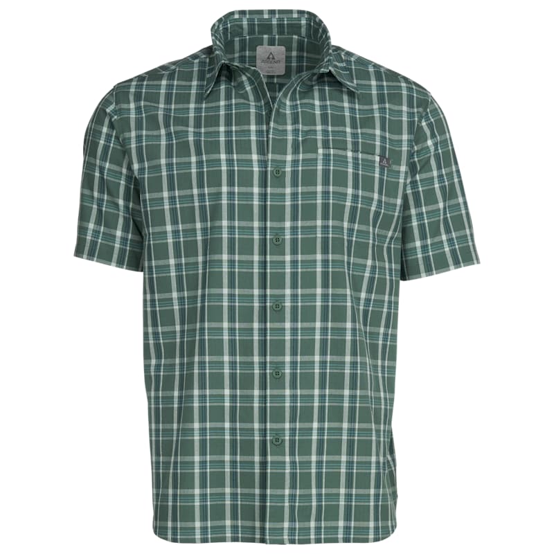 Ascend Fireside Woven Button-Down Short-Sleeve Shirt