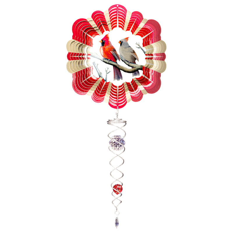 Spinfinity Designs Cardinals Mini Wind Spinner