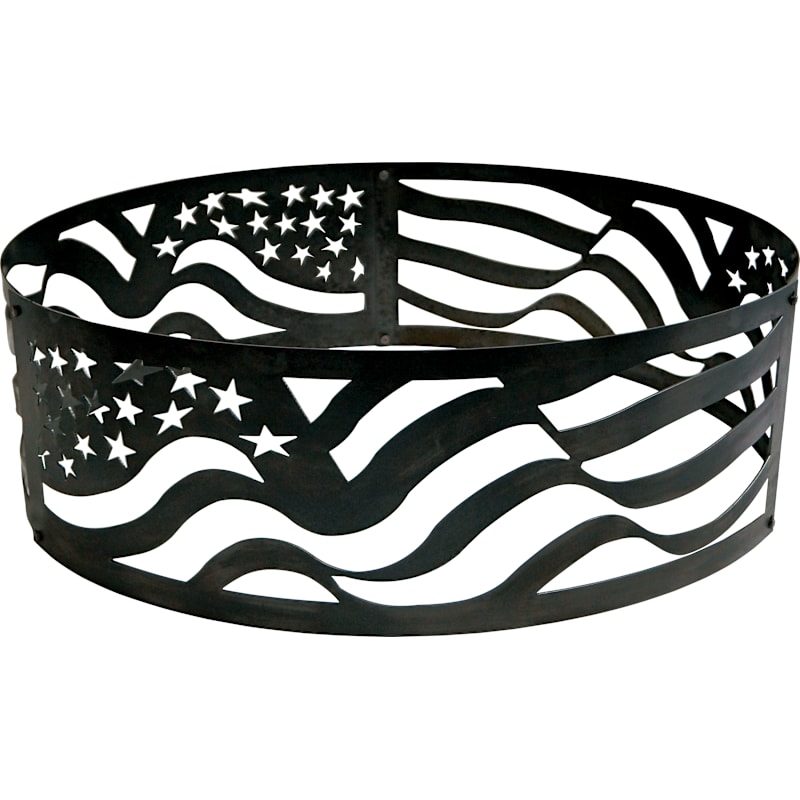 P&D Metal Works American Flag Campfire Ring