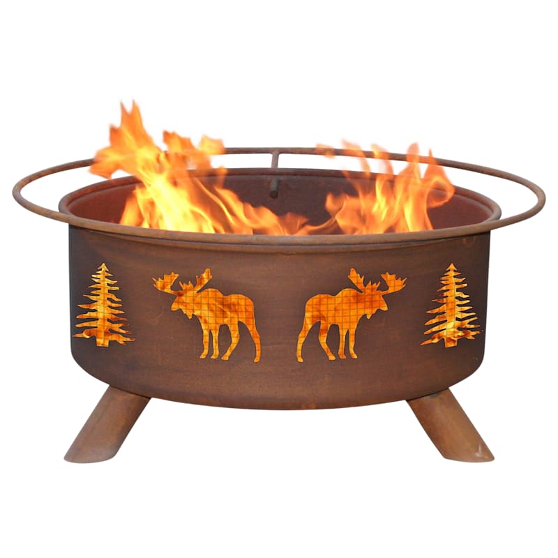Patina Products Moose and Trees Fire Pit