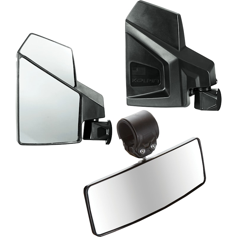Kolpin Universal UTV Side and Rearview Mirror Combo Kit