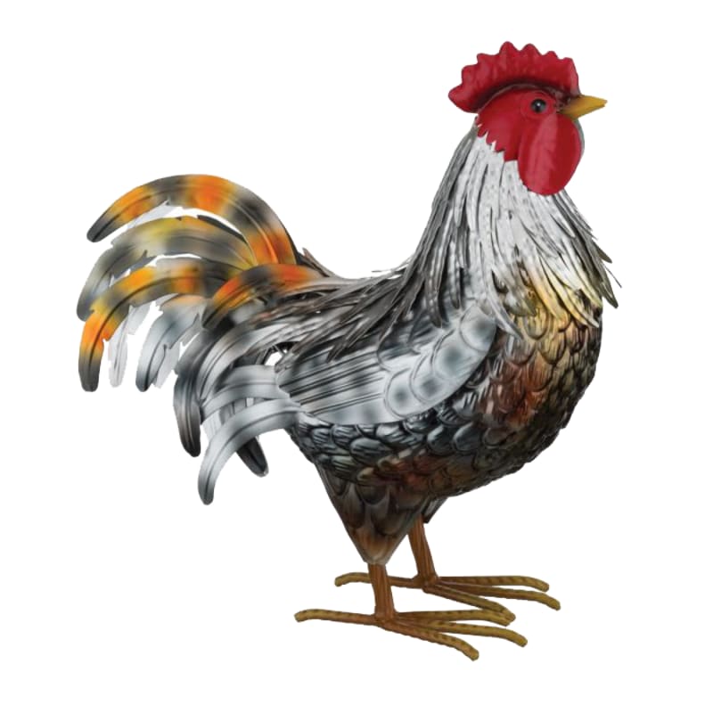 Regal Art and Gift White Leghorn Rooster Yard Decor