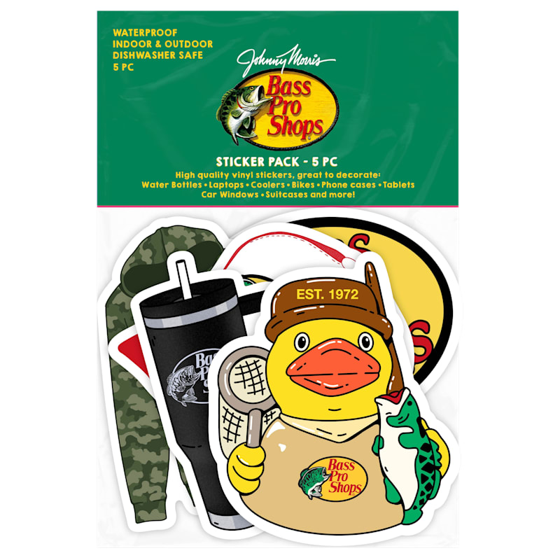 Bass Pro Shops Logo 5-Piece Sticker Pack