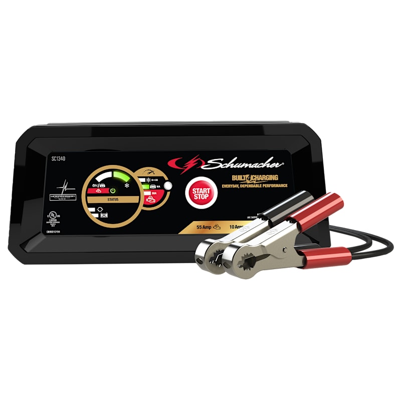 Schumacher Electric 4-in-1 6V/12V Fully Automatic 6A Battery Charger and 55A Engine Starter with 10A Boost