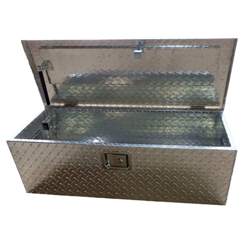 Hornet Outdoors Diamond Plate Aluminum Tool Box for Mid-Size Polaris Rangers
