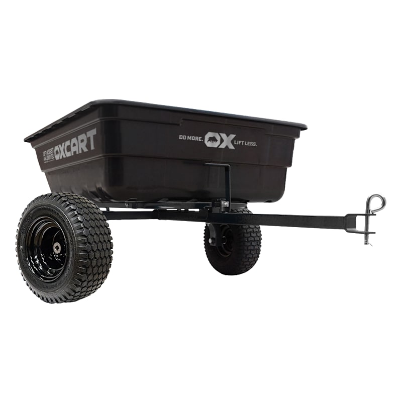 OxCart Stockman 15 cu -17 cu ft. Lift-Assist and Swivel ATV Dump Cart w ATV-Grade MAG Tires