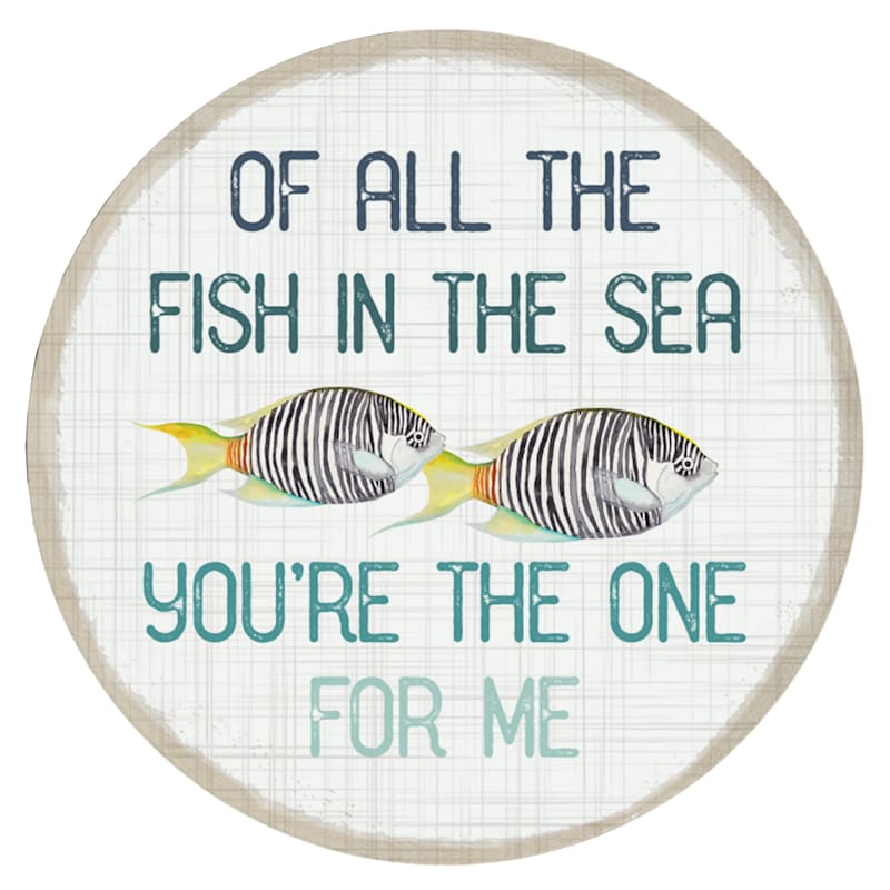 Sincere Surroundings Of All The Fish Round Magnet