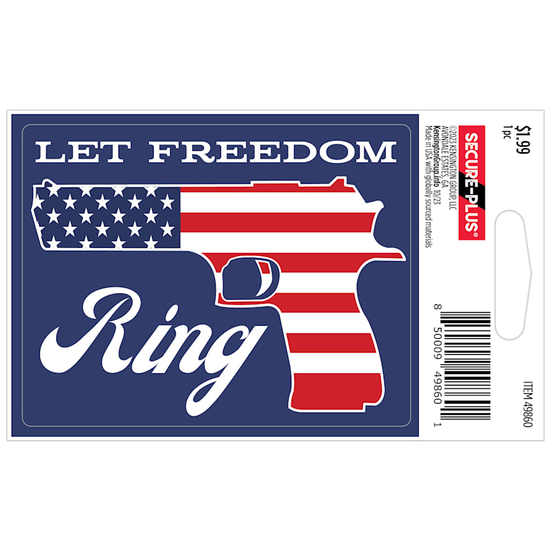 Secure-Plus Let Freedom Ring Sticker