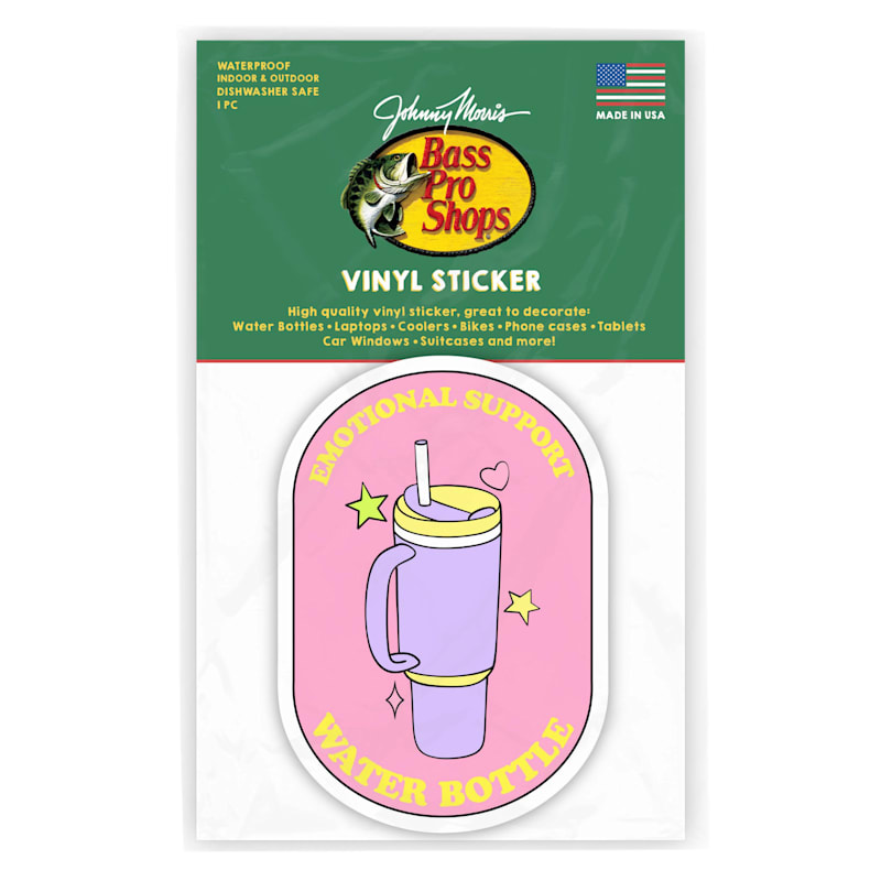 Bass Pro Shops Emotional Support Water Bottle Vinyl Sticker
