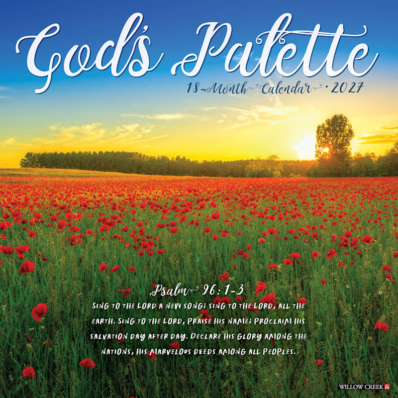 Willow Creek Press 2027 God's Palette 18-Month Wall Calendar