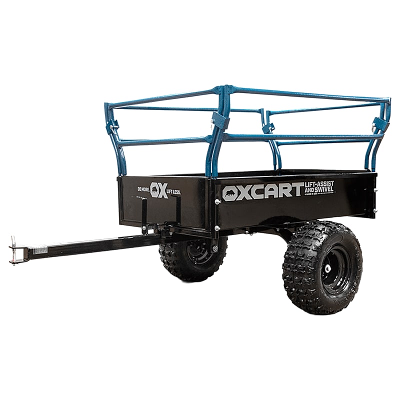 OxCart Trail Boss 1750 lbs. 25 cu. ft. Mesh-Free ATV Lift-Assist and Swivel Utility Dump Trailer