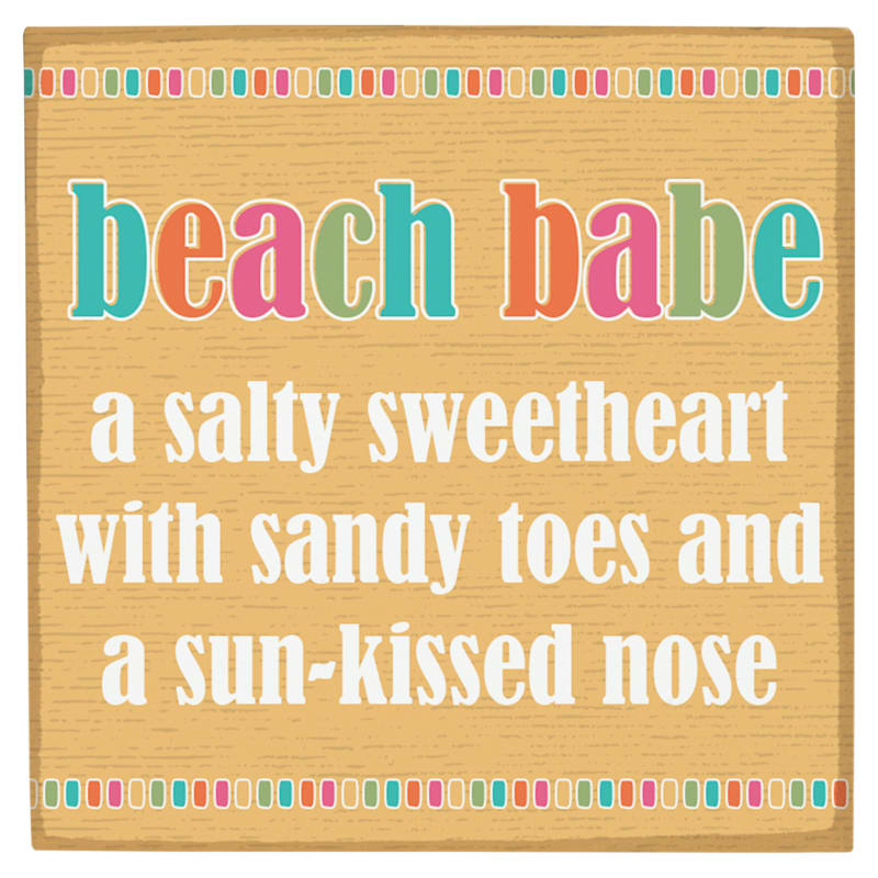 Sincere Surroundings Beach Babe Square Magnet