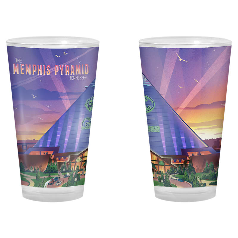 Lantern Press Memphis Pyramid Pint Glass