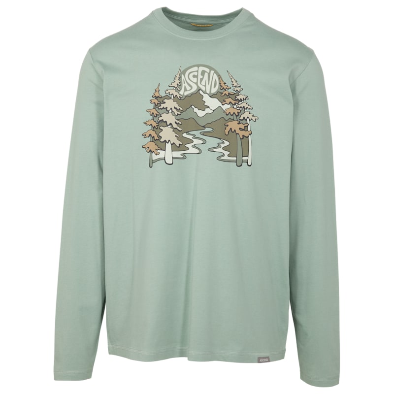 Ascend Mountain Stream Graphic Long-Sleeve T-Shirt